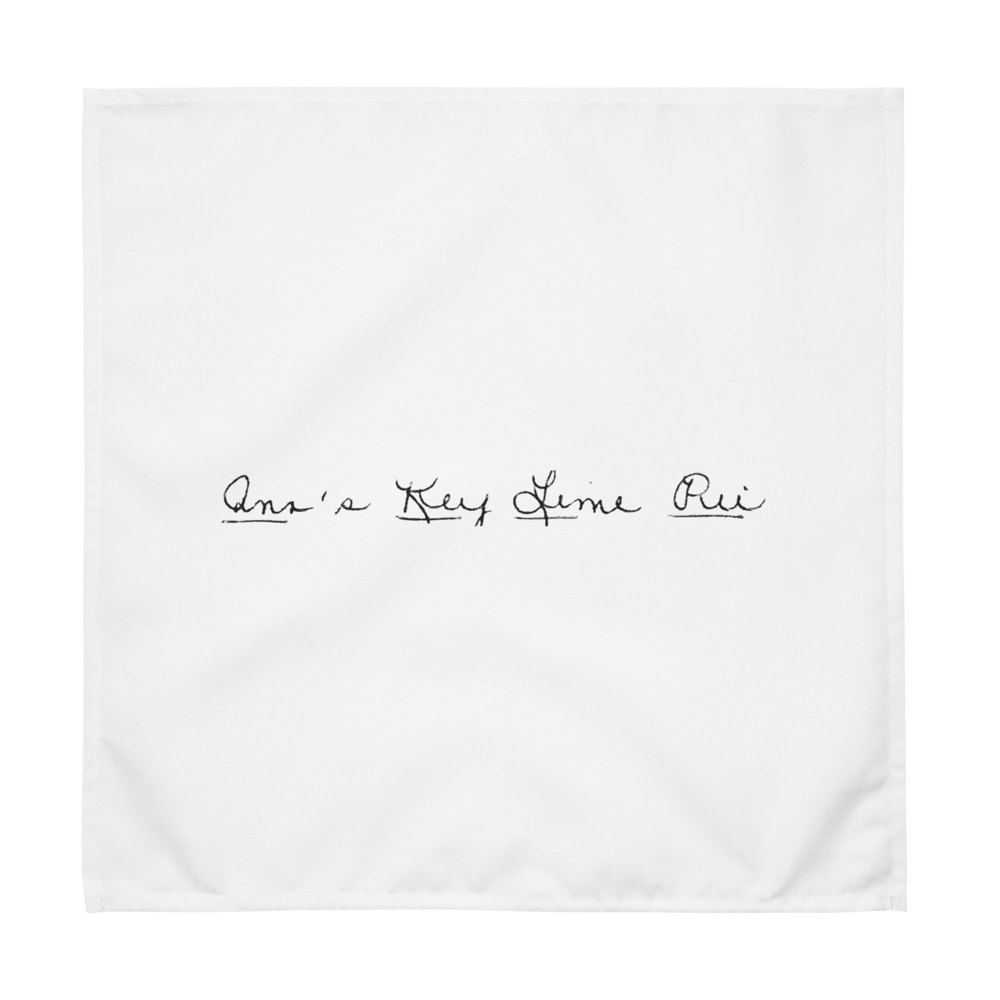 Napkins (set of 4) printed with a handwritten recipe